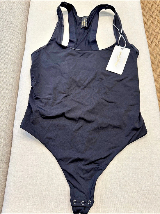 Honey Birdette Tops - NWT Honey Birdette Essentials Playboy-Back Bodysuit in Black Size Small